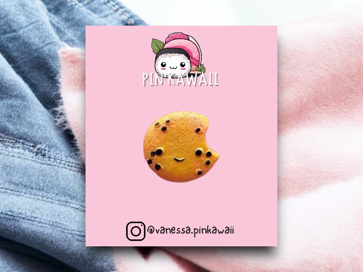 Pin's Broche Résine | Biscuits fait maison | Biscuits aux pépites de Chocolat | Mordus | Kawaii