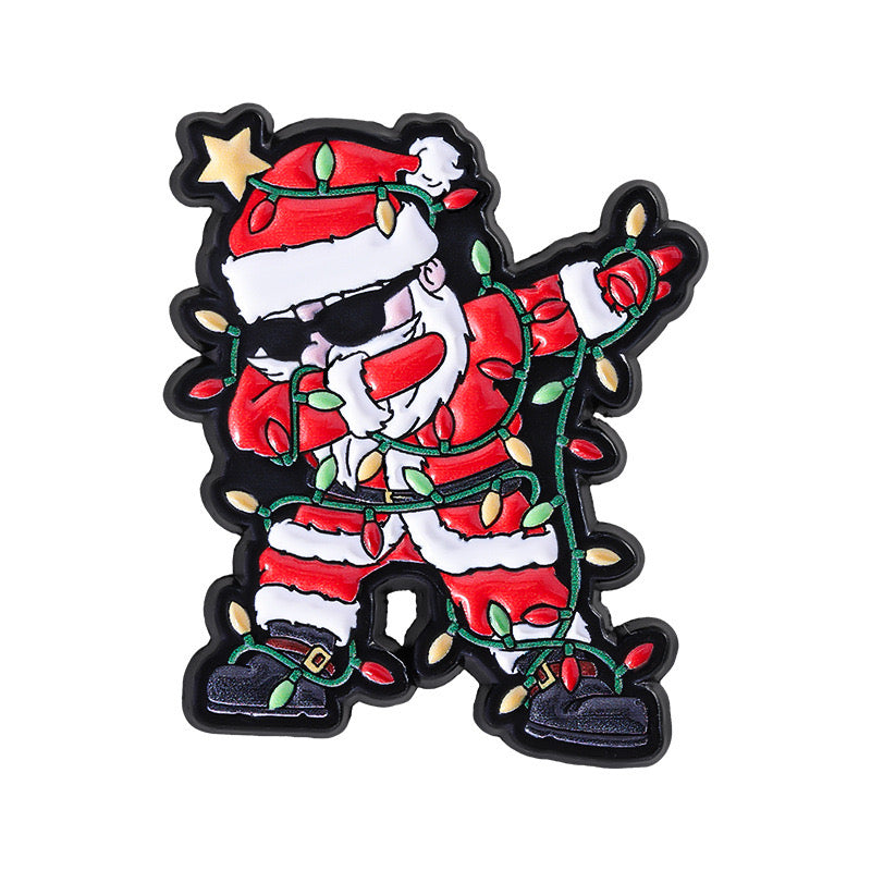 Pin's Broche Email | Père Noël | Kawaii Mignon | Fun | Humour Décoration Noël Fête fin Année