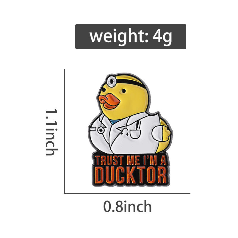 Pin's Broche Email | Canard Docteur | Humour DuckTor | Médecine | Kawaii | Fun | Humour