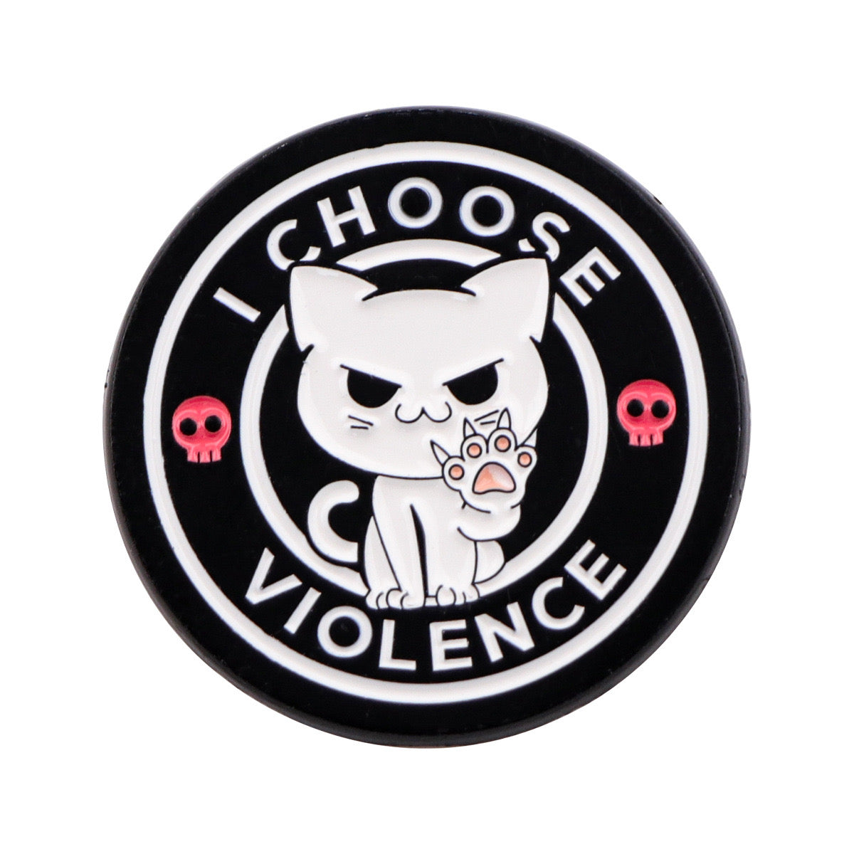 Pin's Broche Email | Chat Giffes | Chat Choose Violence Cute Mignon | Humour Fun | Kawaii