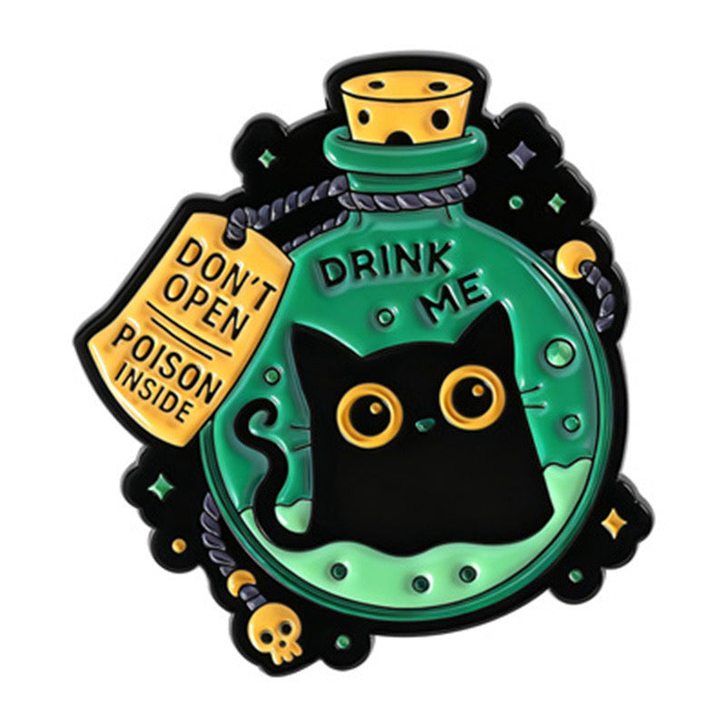 Pin's Broche Email | Potion Magique Chat Humour | Amoureux des Chats | Kawaii | Mignon