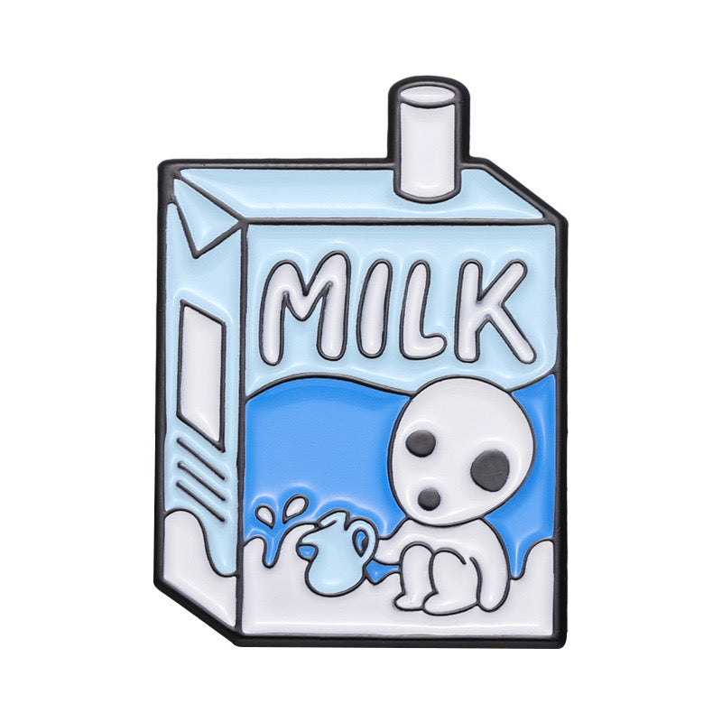 Pin's Broche Email | Petit Feu ou Kodama | Démon du Feu ou Esprit de la Forêt | Kawaii | Mignon Dessin Animé Japonais