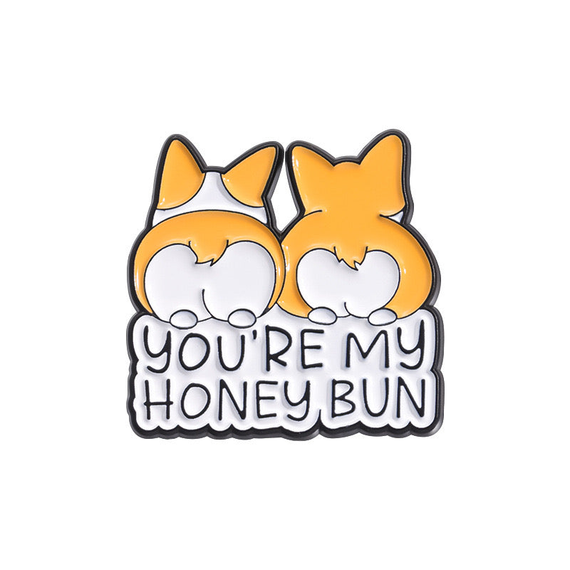 Email Brooch Pin | Behind, Animal Butts | Chicken Dog Pig | Kawaii | Fun | Cute Cartoon