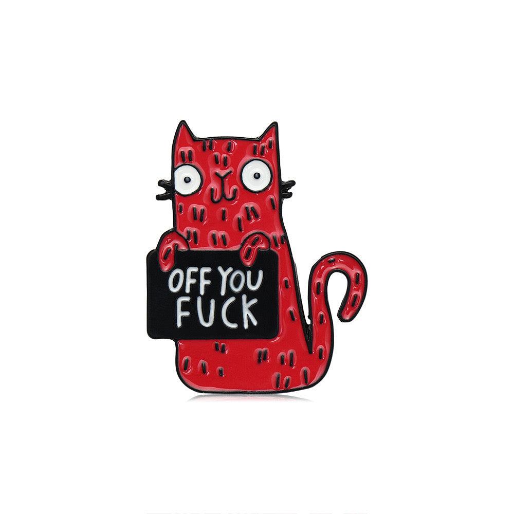 Pin's Broche Email | Chat Fuck you Off | Fuck | Humour | Kawaii | Mignon