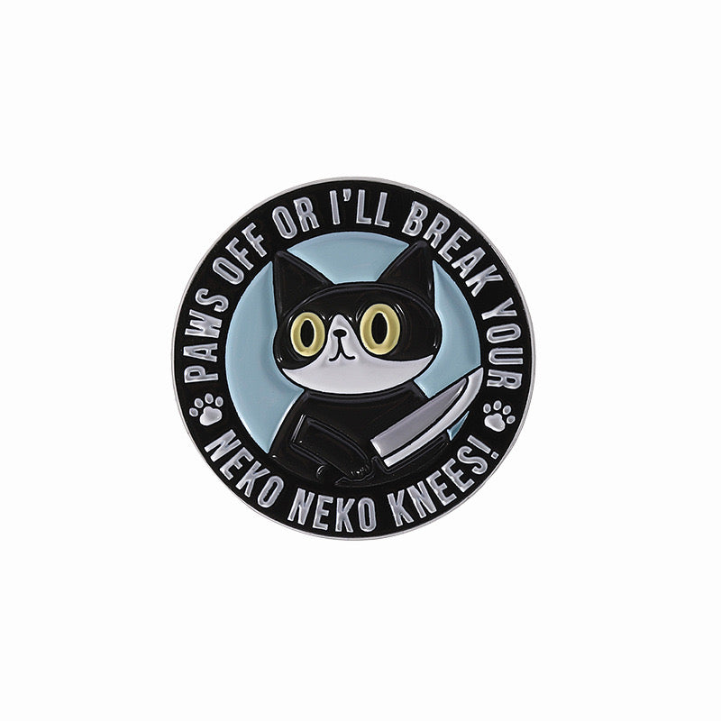 Pin's Broche Email | Grenouille Chat Couteau | Humour | Mignon | Fun | Kawaii