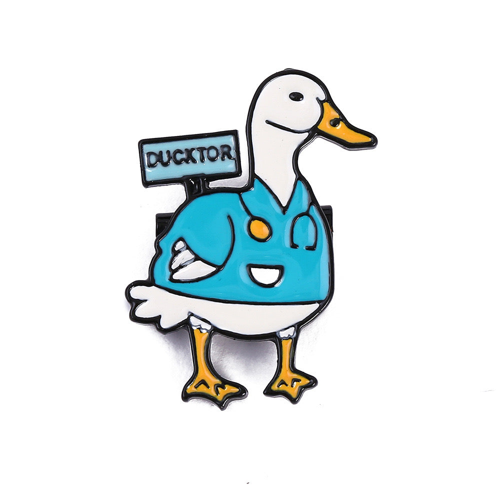 Pin's Broche Email | Canard Docteur | Humour DuckTor | Médecine | Kawaii | Fun | Humour