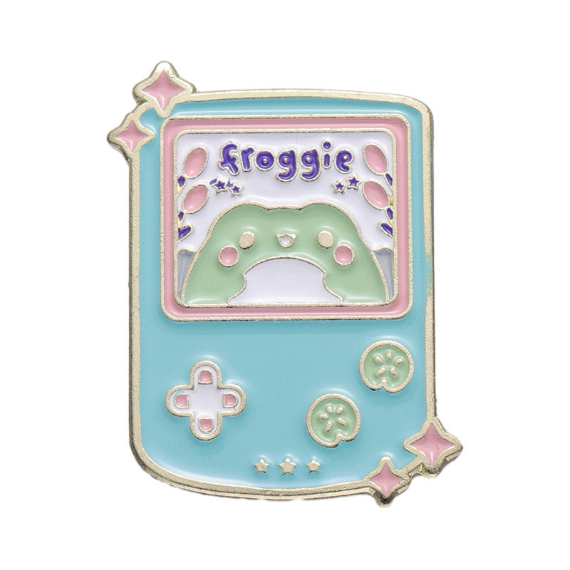 Pin's Broche Email | Console Jeux Grenouille | Game Boy | Grenouille | Kawaii | Fun | Humour