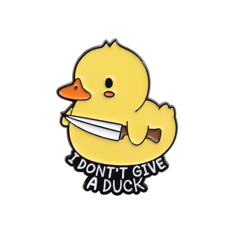 Pin's Broche Email | Poussin Couteau | Duck You | Humour | Kawaii | Mignon