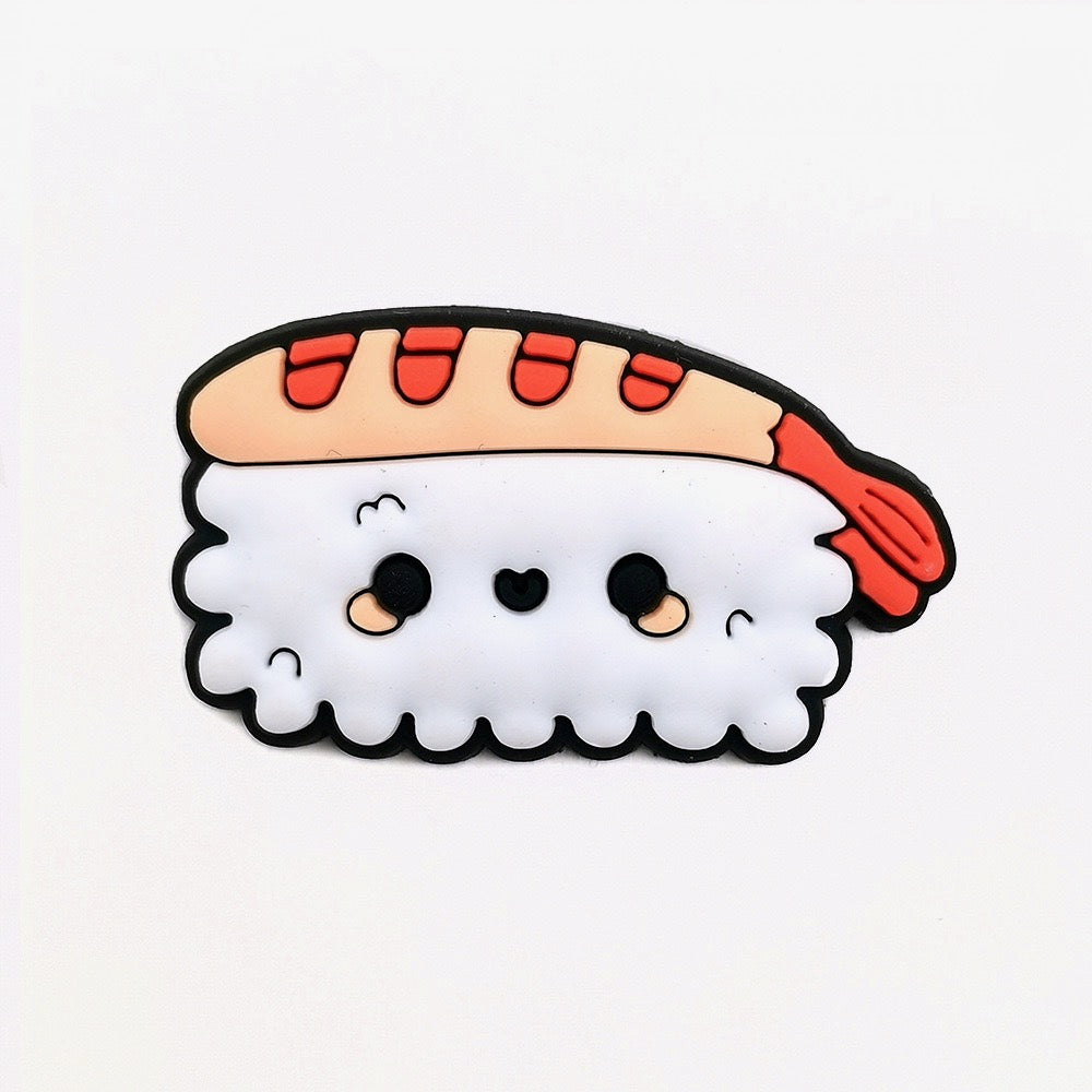 Lot de 3 Boucles de Chaussures | Ornement Chaussures | Silicone | Sushi Kawaii Japonais | Mignon Kawaii | Silicone