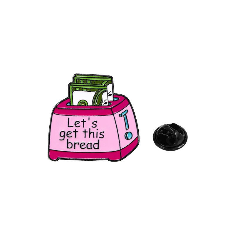 Pin's Broche Email | Grilles Pain | Toasteur Toast | Humour | Kawaii | Mignon