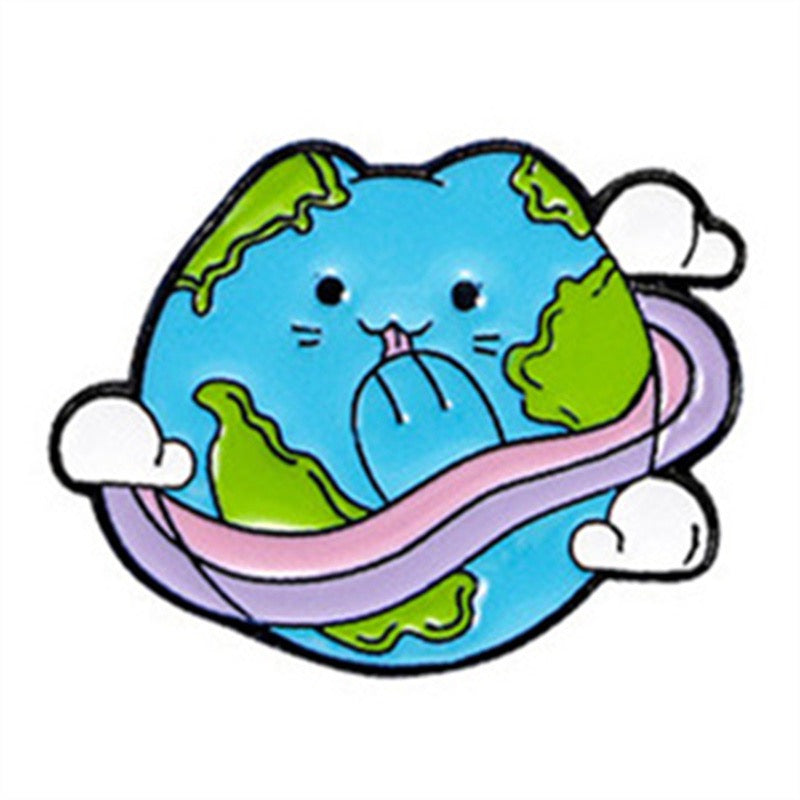 Pin's Broche Email | Chat Amoureux des Chats | Save the Earth | Sauver Planète | Deforestation | Kawaii | Fun | Humour