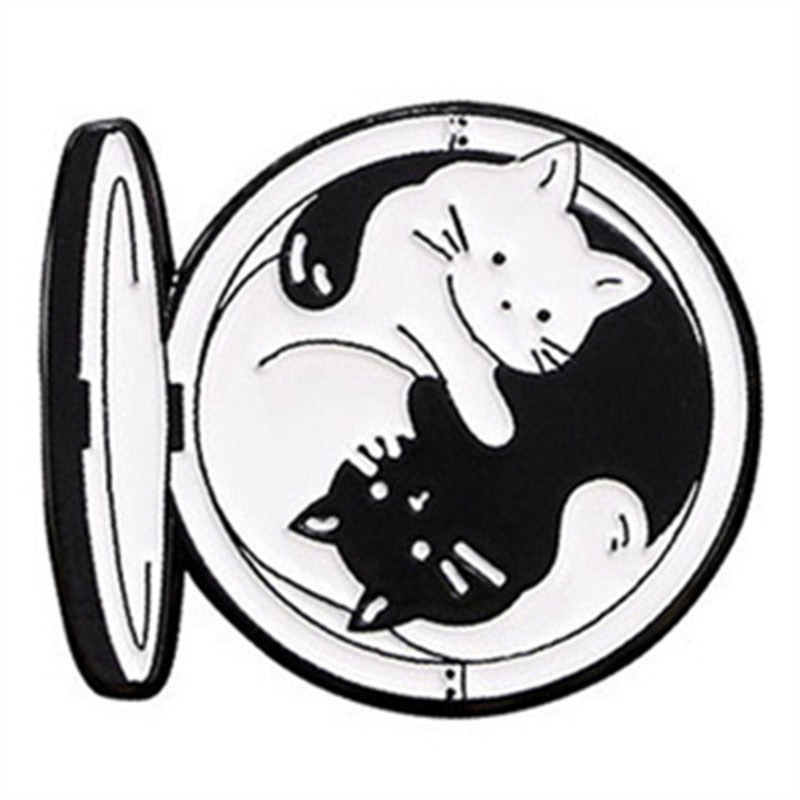 Pin's Broche Email | Cute Mignon | Humour Fun Amoureux des Animaux | Kawaii Noir et Blanc