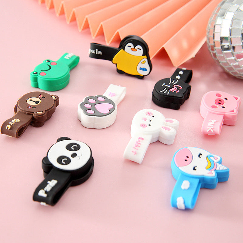 USB Cable or Mobile Charger Protection | Anti-Break Sleeve | Protection Device | Pig | Cute Animals | Silicone