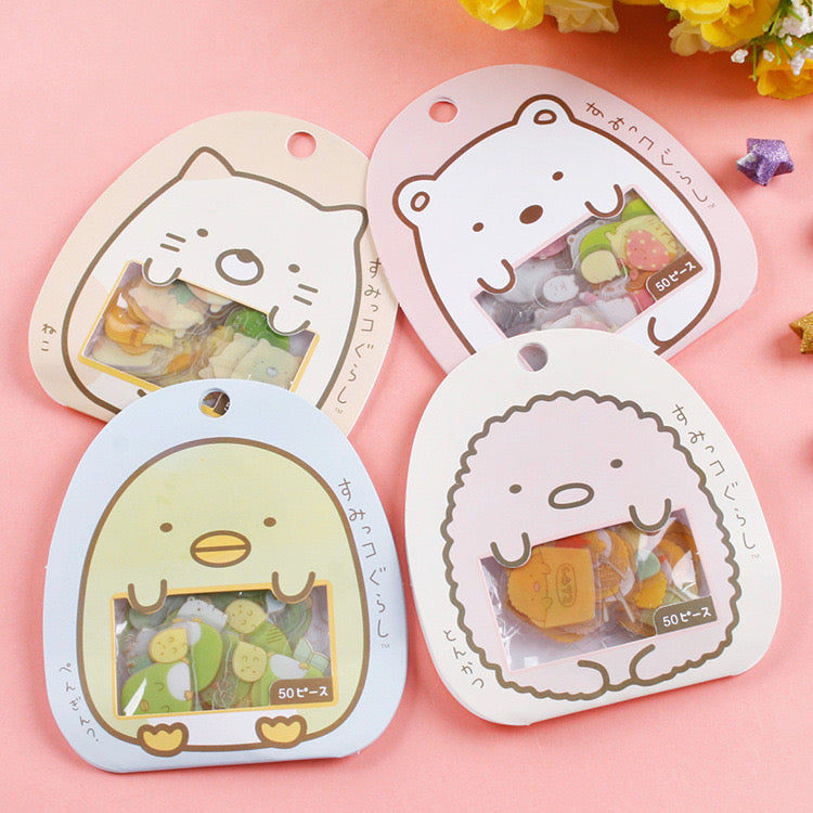 Ensemble de Mini Stickers | Autocollants | Pvc | Animaux Mignons | Boite Surprise Autocollants Transparent Mignon | Kawaii