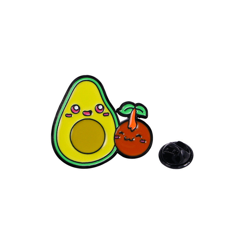 Pin's Broche Email | Avocat et son Noyau | Avocado | Kawaii | Fun | Humour