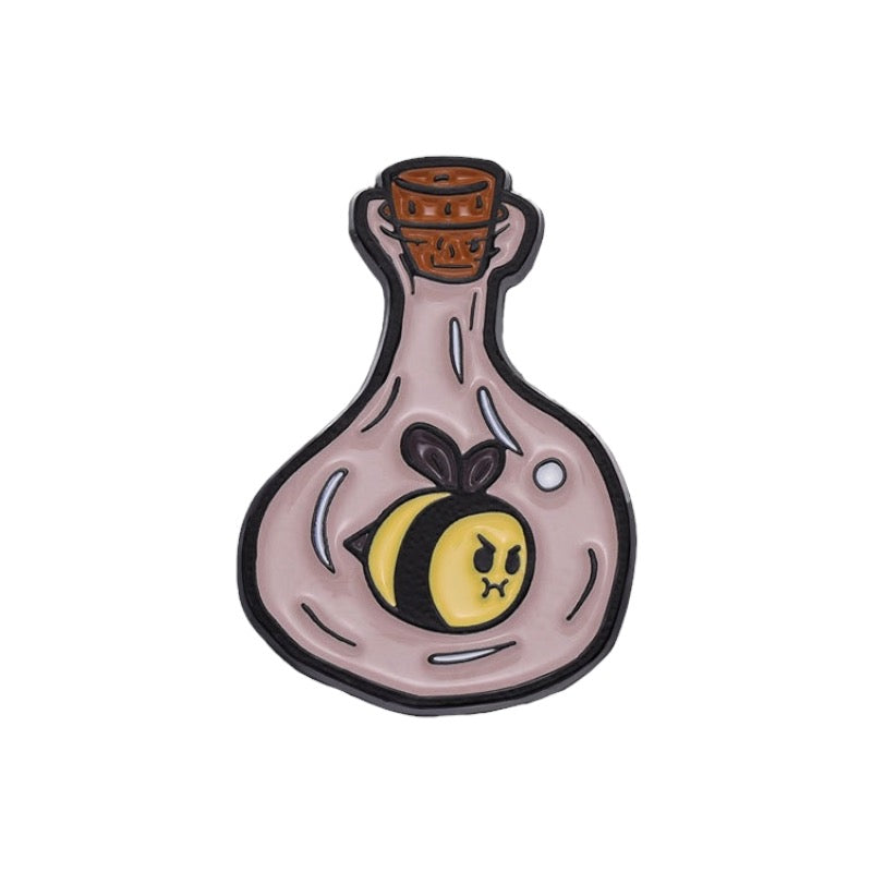 Pin's Broche Email | Potion Magique | Fiole | Abeille ou Fantome | Kawaii | Mignon