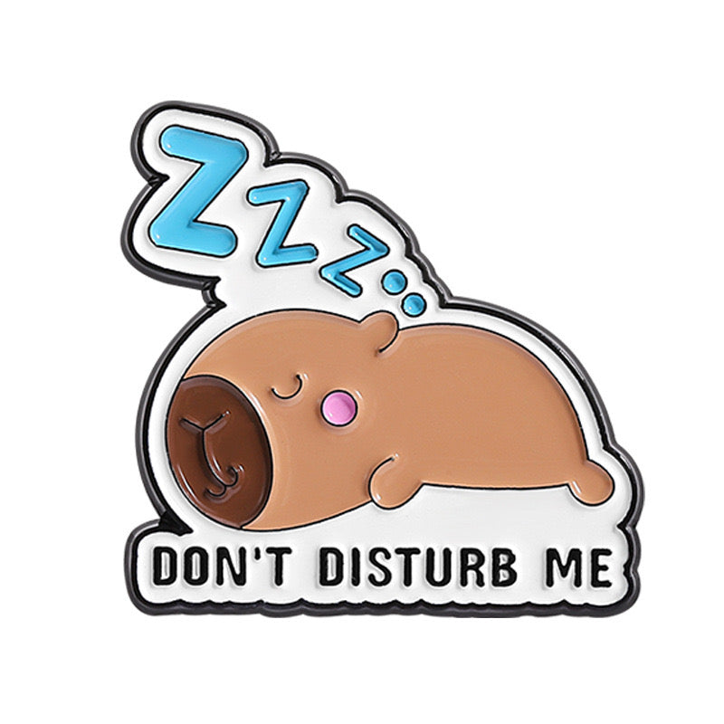 Pin's Broche Email | Cappy Toilette ou Endormi | Kawaii Mignon | Fun | Humour