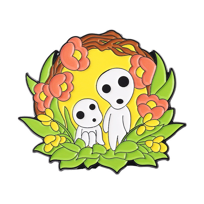 Pin's Broche Email | Kodama | Esprit de la Forêt | Kawaii | Mignon