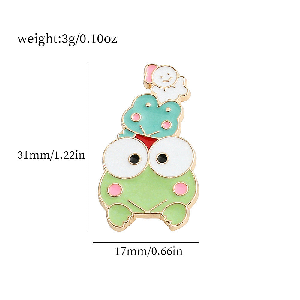 Pin's Broche Email | Pile de Grenouille et Amis| Mignon | Kawaii