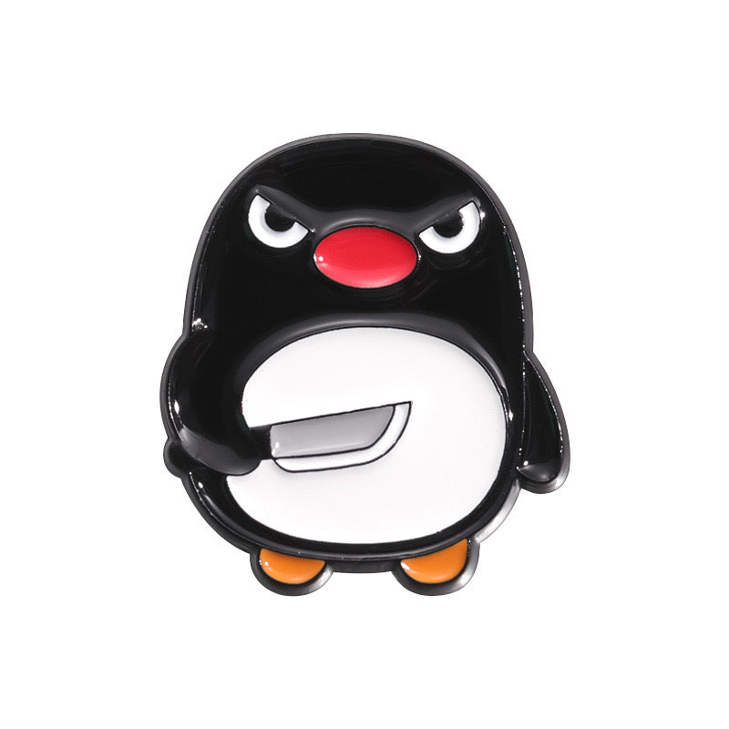 Pin's Broche Email | Pingouin Couteau | Humour | Kawaii | Mignon