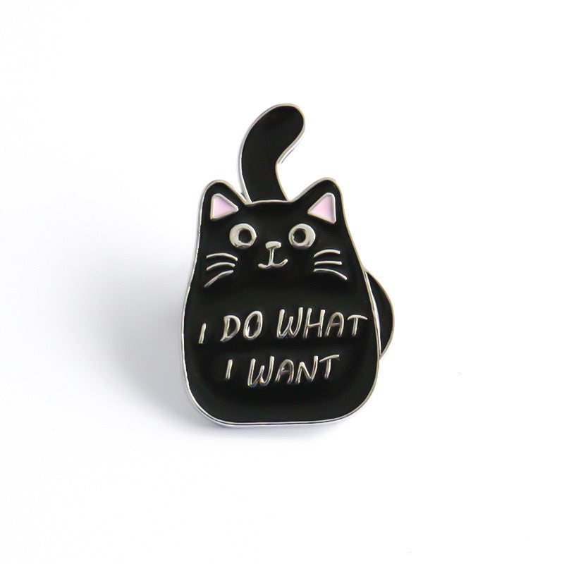 Pin's Broche Email | Chat | Humour | Mignon | Fun | Kawaii I do What I Want | Amoureux des Chats