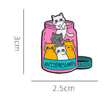 Pin's Broche Email | Antidépresseur Chat Humour | Amoureux des Chats | Kawaii | Mignon