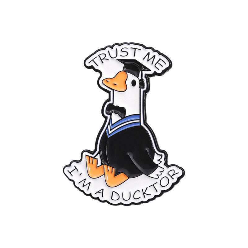 Pin's Broche Email | Canard Docteur | Humour DuckTor | Médecine | Kawaii | Fun | Humour