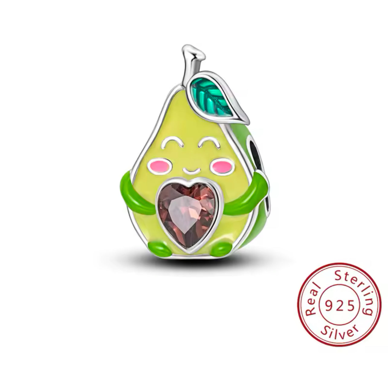 Pendentifs de Collier ou Bracelet | Charms | Avocat Mignon Petit Kawaii | Argent 925