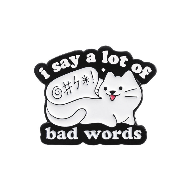 Pin's Broche Email | Chat Mots d'Oiseaux | Bad Words | Cute Mignon | Humour Fun | Kawaii