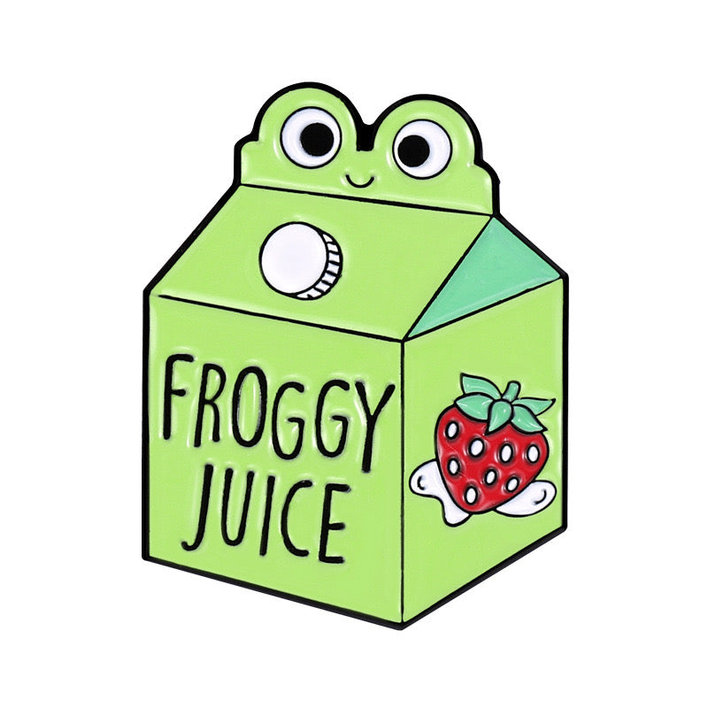 E-Mail-Brosche | Matcha Frog Green Milk Brick | Süßes Getränk | Milch | Süßes Grün | Kawaii