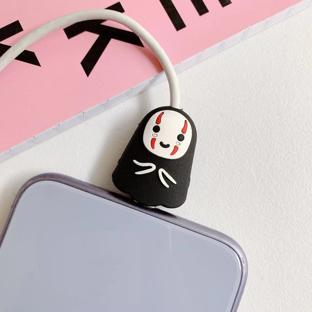 USB Cable or Mobile Charger Protection | Anti-Break Sleeve | Protection Device | Pig | Cute Animals | Silicone
