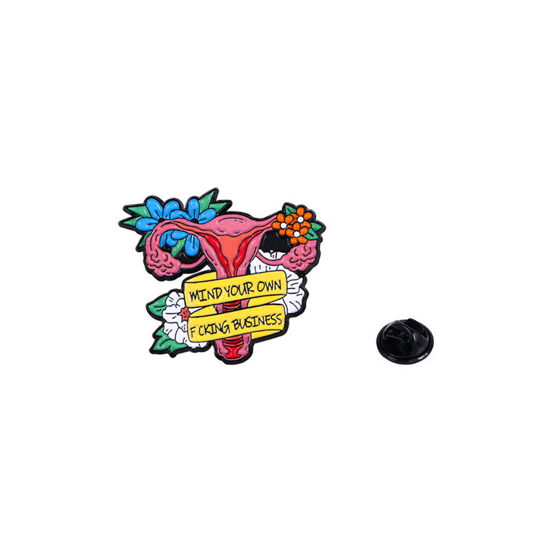 Pin’s utérus Mind Your Own Business | Pin féministe