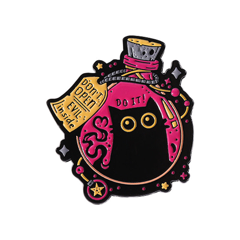 Pin's Broche Email | Potion Magique Chat Humour | Amoureux des Chats | Kawaii | Mignon
