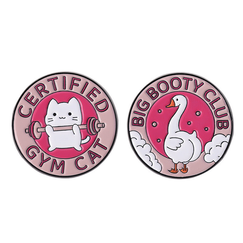 Pin's Broche Email | Gym Booty Club | Musculation | Kawaii | Fun | Humour Mignon