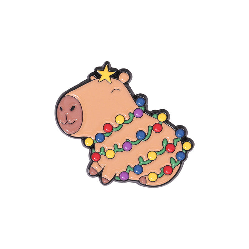 Pin's Broche Email | Cappy Noël | Kawaii Mignon | Fun | Humour Décoration Noël Fête fin Année