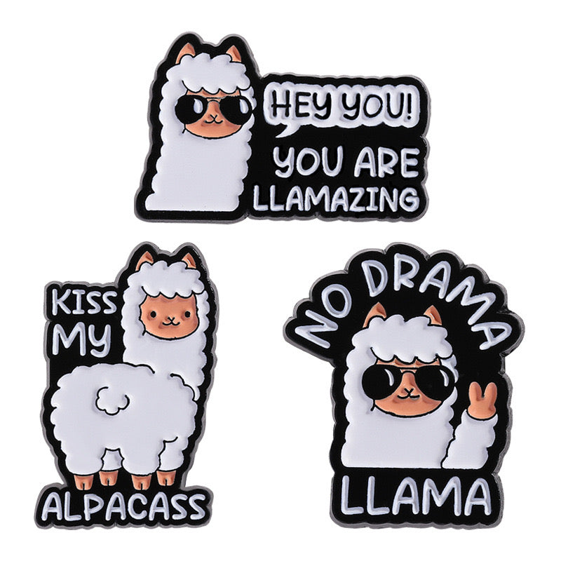 Pin's Broche Email | Lama Humour Jeu de mots | Kawaii | Fun