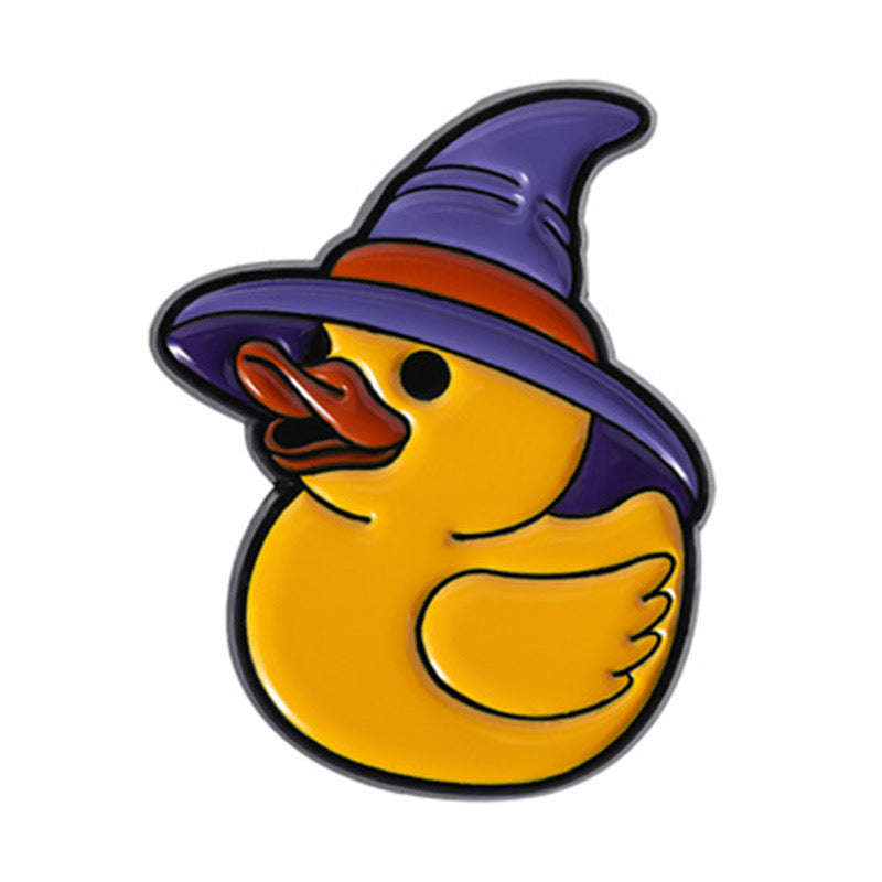 Pin's Broche Email | Halloween Canard | Kawaii | Mignon Dessin Animé Humour