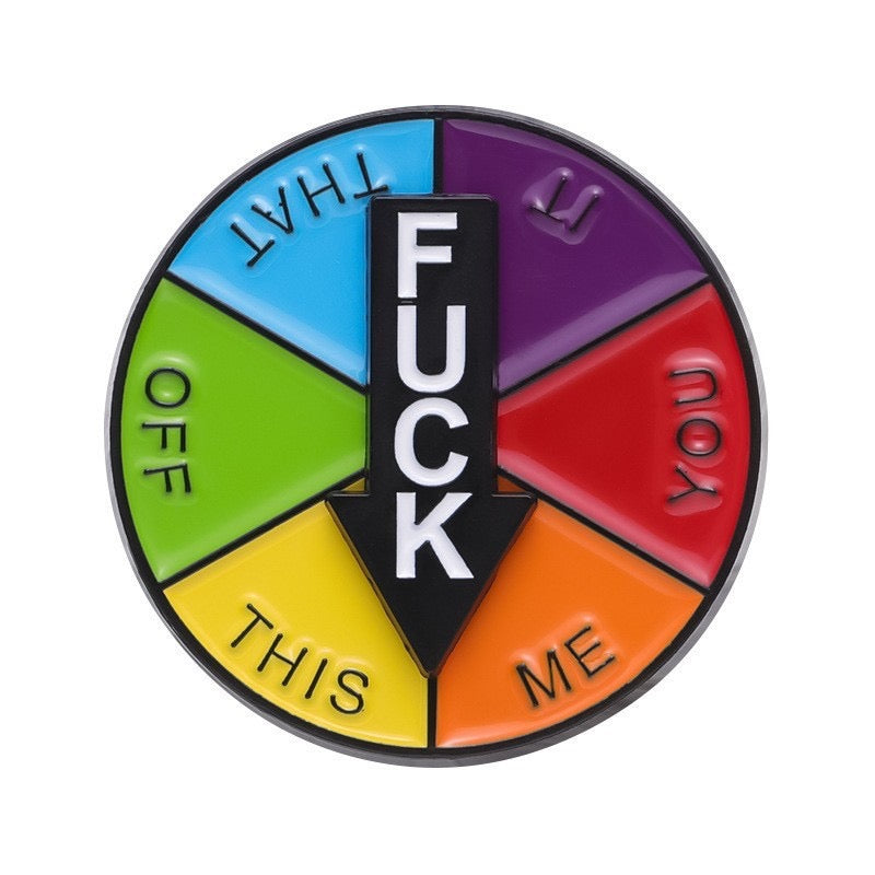 Pin's Broche Email | Fuck | Off This That You | Flèche qui tourne | Kawaii Mignon