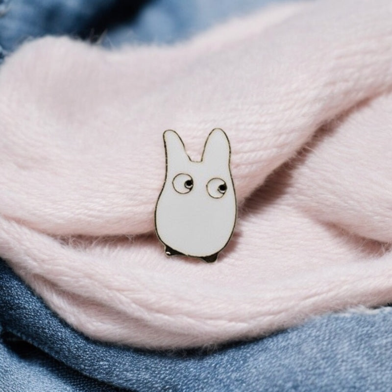 Lot de 2 Pin's Broche Email | Mignon Chat Kawaii Bleu et Blanc | Humour | Kawaii Mignon