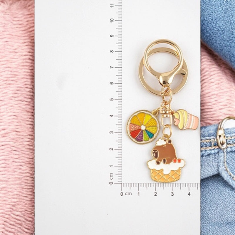 Porte Clé | Cappy | Kawaii | Mignon | Pendentif Sac Métal | Amoureux des Cappy