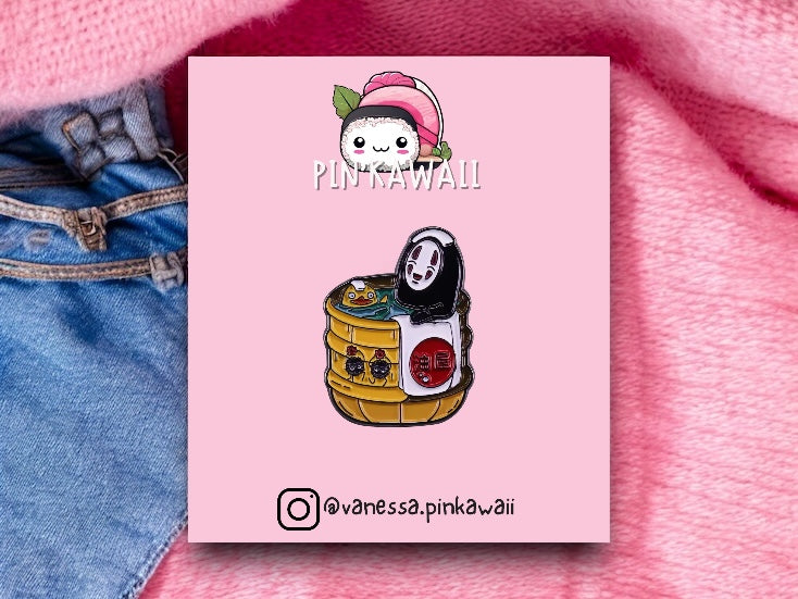Pin's Broche Email | Fantôme Bain Chaud | Cute Mignon | Humour Fun | Kawaii