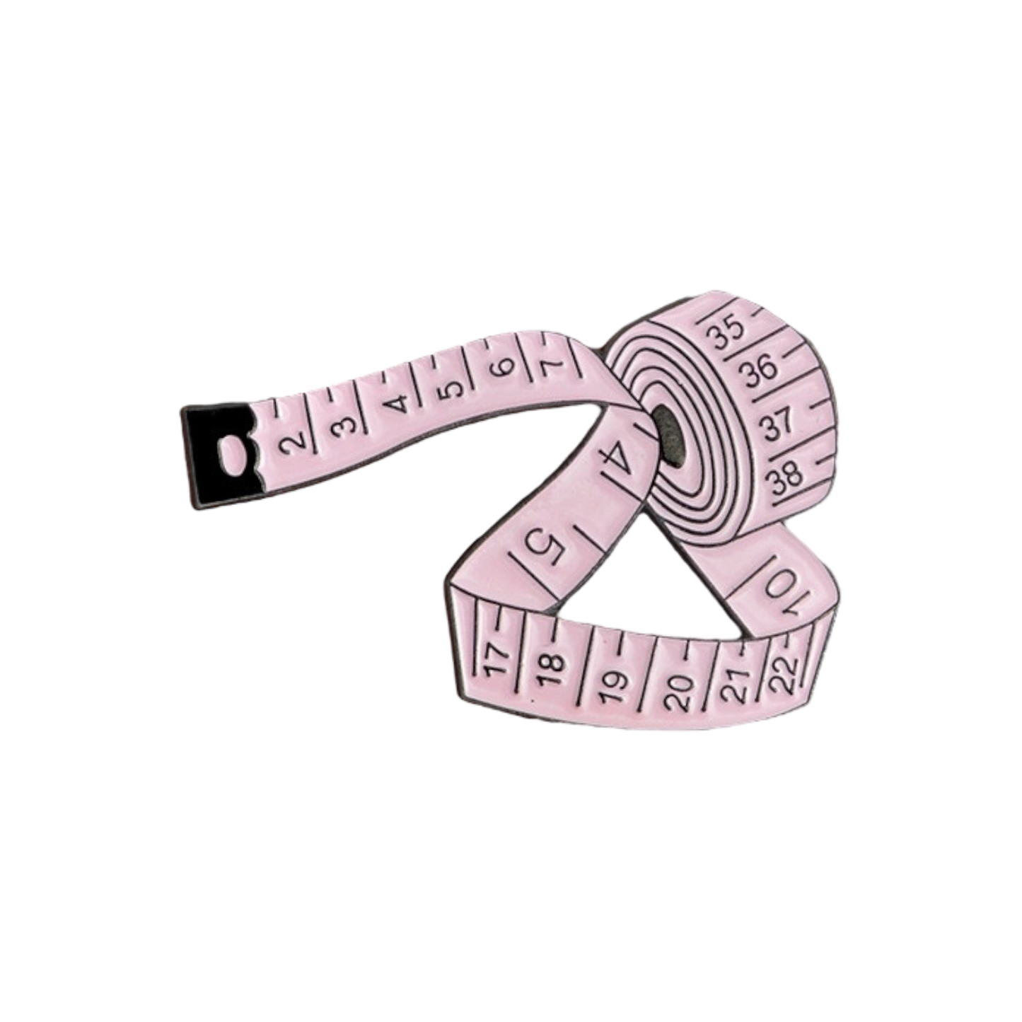Pin's Broche Email | Mesure Centimètre de Couture | Rose | Mètre de couturière | Kawaii