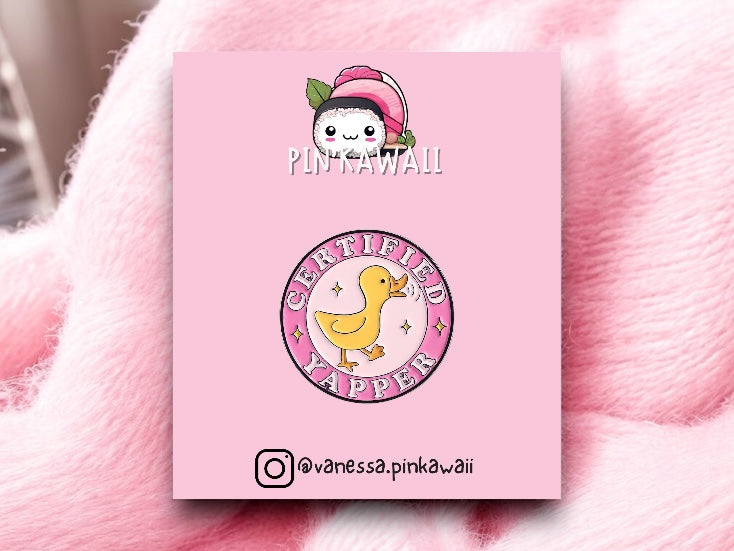 Pin's Broche Email | Grenouille ou Canard | Certified Yapper | Kawaii | Fun