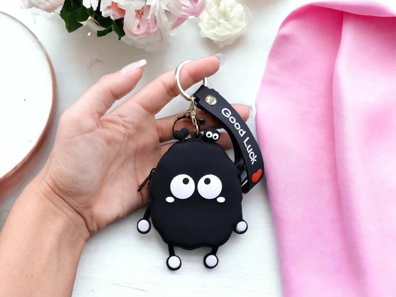 Porte-Clés | Porte Monnaie | Pop It | Bijou de Sac | Petite bête Noire | Style Kawaii | Accessoires | Silicone | Gel de Silice Mignon
