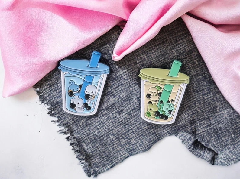 E-Mail-Brosche | Niedlicher Cartoon-Smootie | Sirup | Kawaii | Spaß | Humor