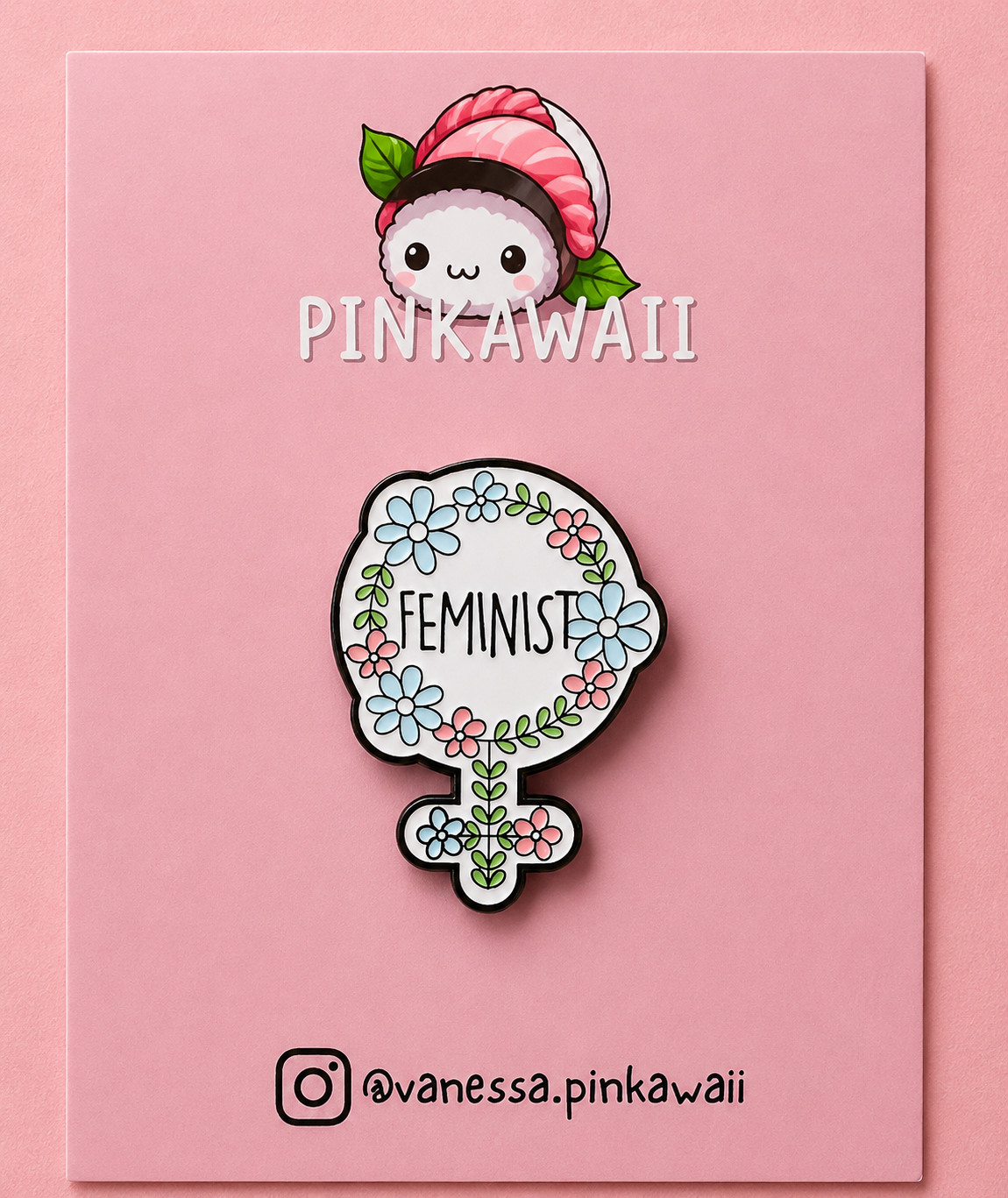 Pin’s féministe symbole féminin fleuri | Pin engagé