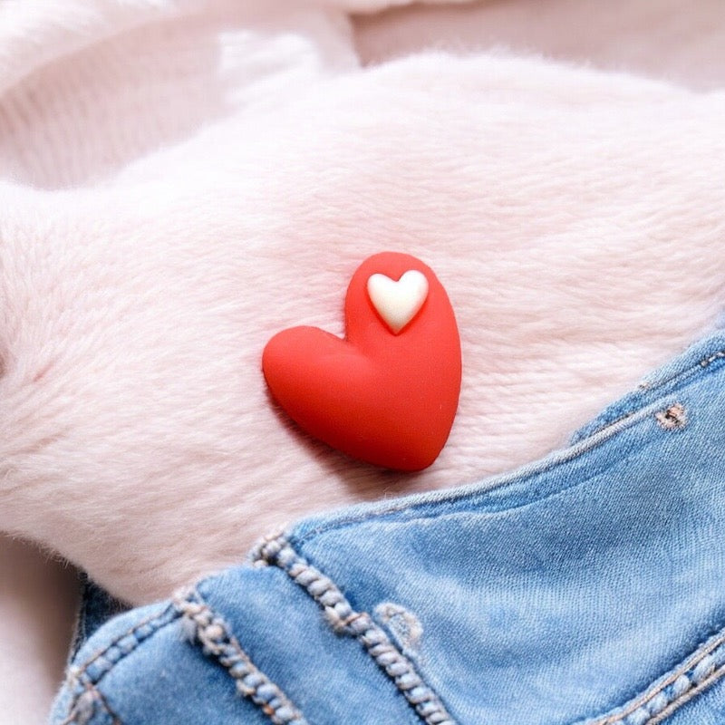 Pin's Broche | Coeur | Cardiaque Rouge | Saint Valentin | Mignon | Kawaii