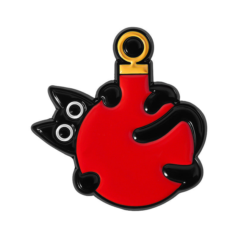 Pin's Broche Email | Noël | Kawaii Mignon Chat | Fun | Humour Décoration Noël Fête fin Année