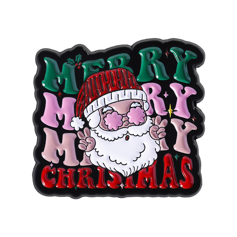 Pin's Broche Email | Père Noël | Kawaii Mignon | Fun | Humour Décoration Noël Fête fin Année