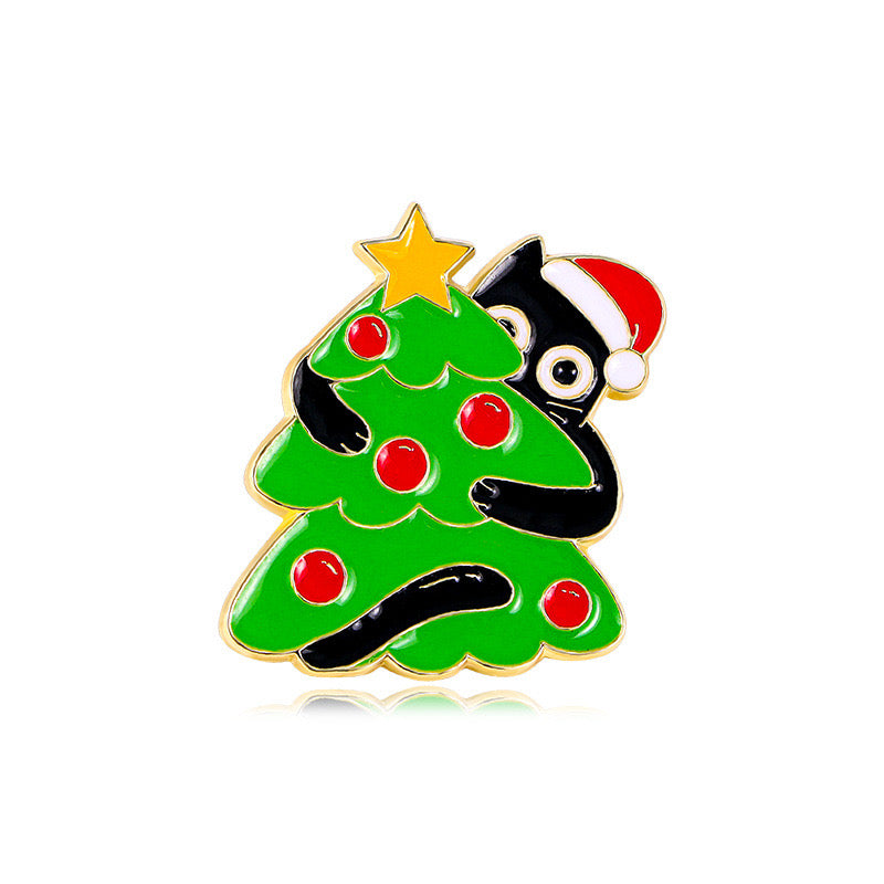 Pin's Broche Email | Noël | Kawaii Mignon Chat | Fun | Humour Décoration Noël Fête fin Année